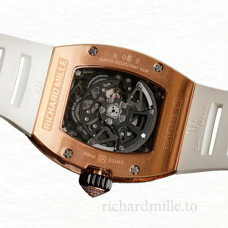 Richard Mille RM023 Men Automatic Transparent Dial Rubber Band Roman Numeral