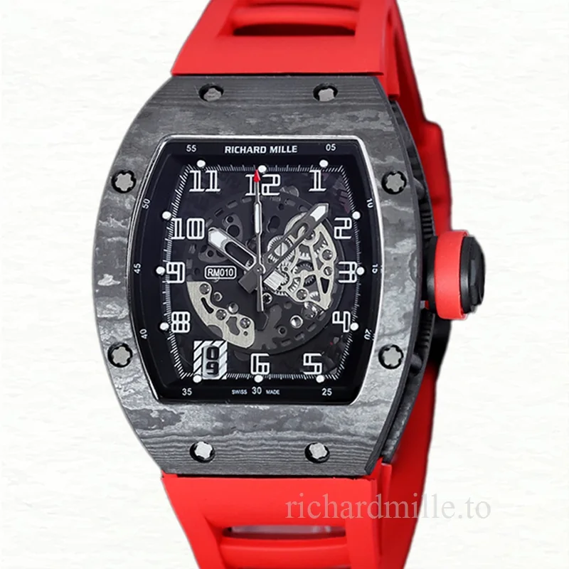 Richard Mille RM 010 Men Automatic Transparent Dial Watch