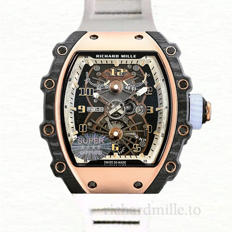 Richard Mille RM21-01 Men Automatic Arabic Numeral Watch Rubber Band
