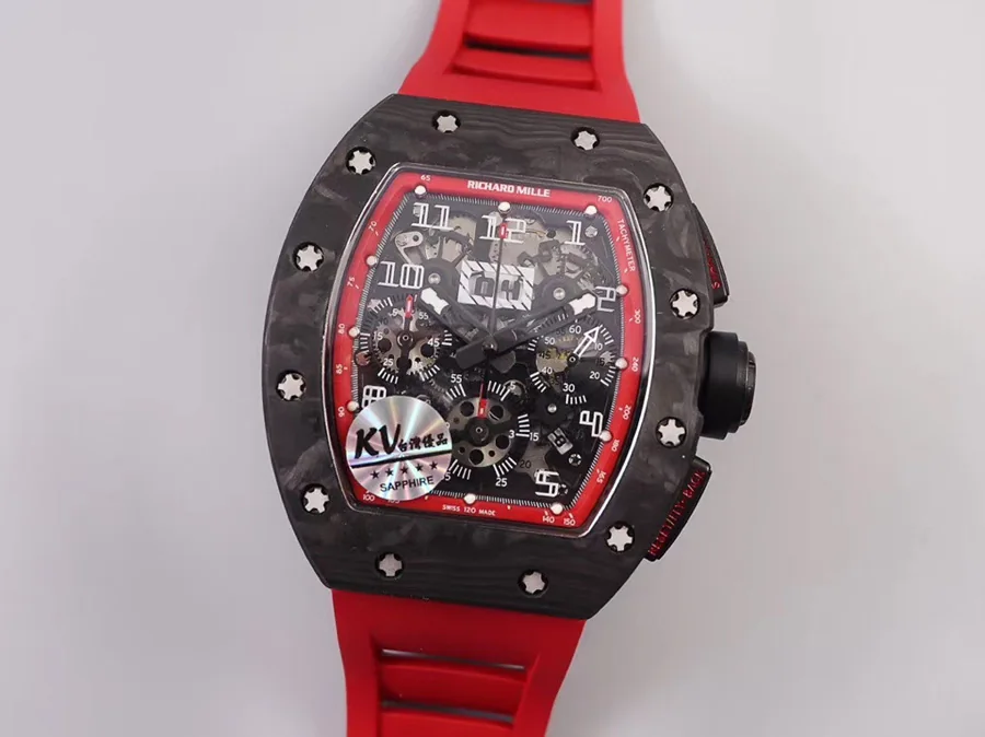 Richard Mille Replica RM 011 Red Strap V2 new upgrade