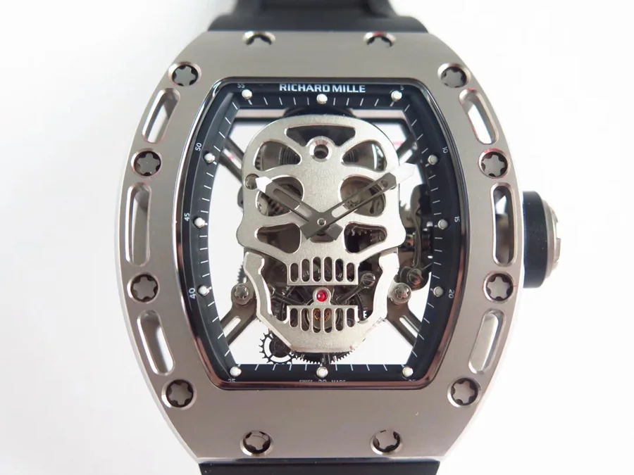 Richard Mille Replica RM 052 Black Rubber Strap Titanium Bezel