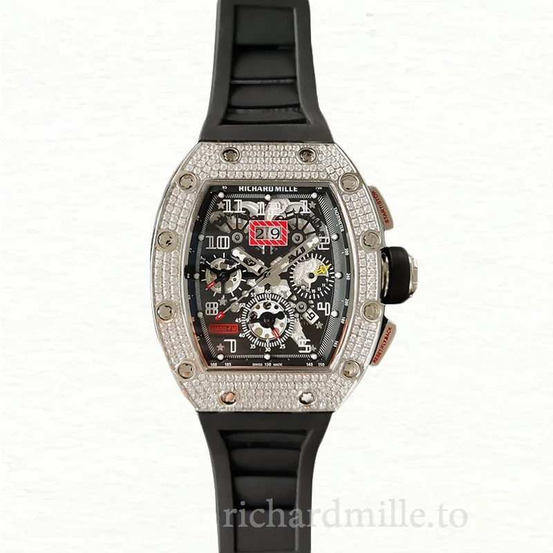 Richard Mille RM011 Mechanical Men Diamond Bezel Watch