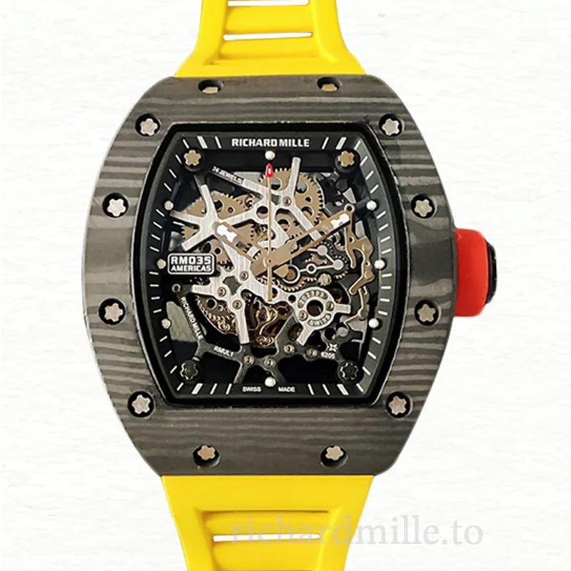 Richard Mille RM35 Men Mechanical Watch Rubber Band