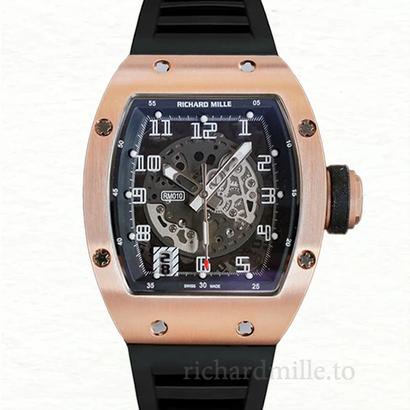 Richard Mille RM010 Automatic Men Watch Rubber Band