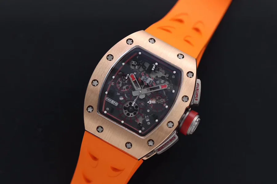 Richard Mille Replica RM 011 Orange Strap Through Bottom