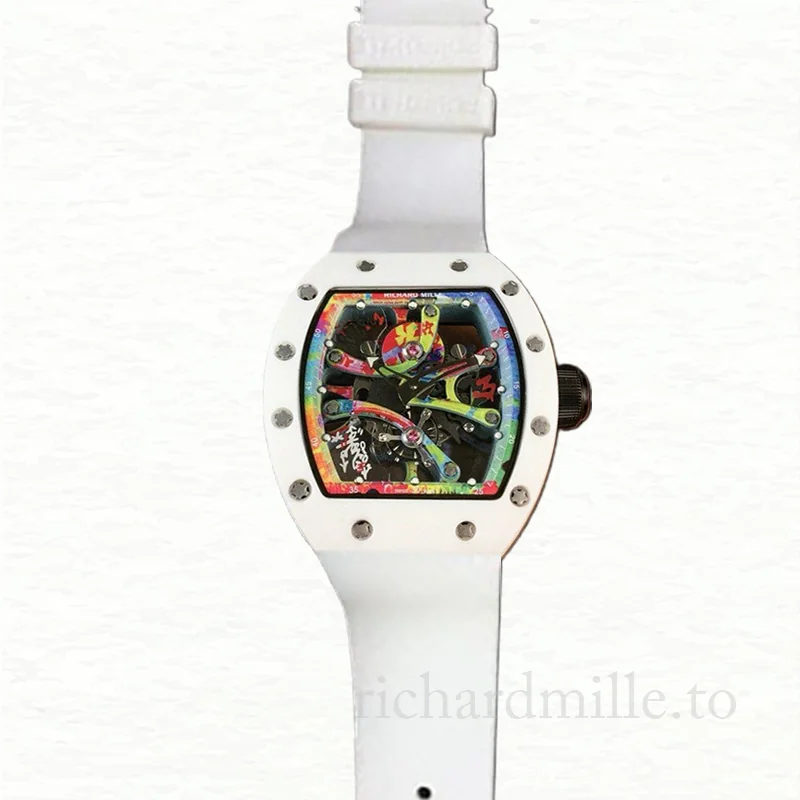Richard Mille RM68-01 Hand Wind Men Transparent Dial Rubber Band