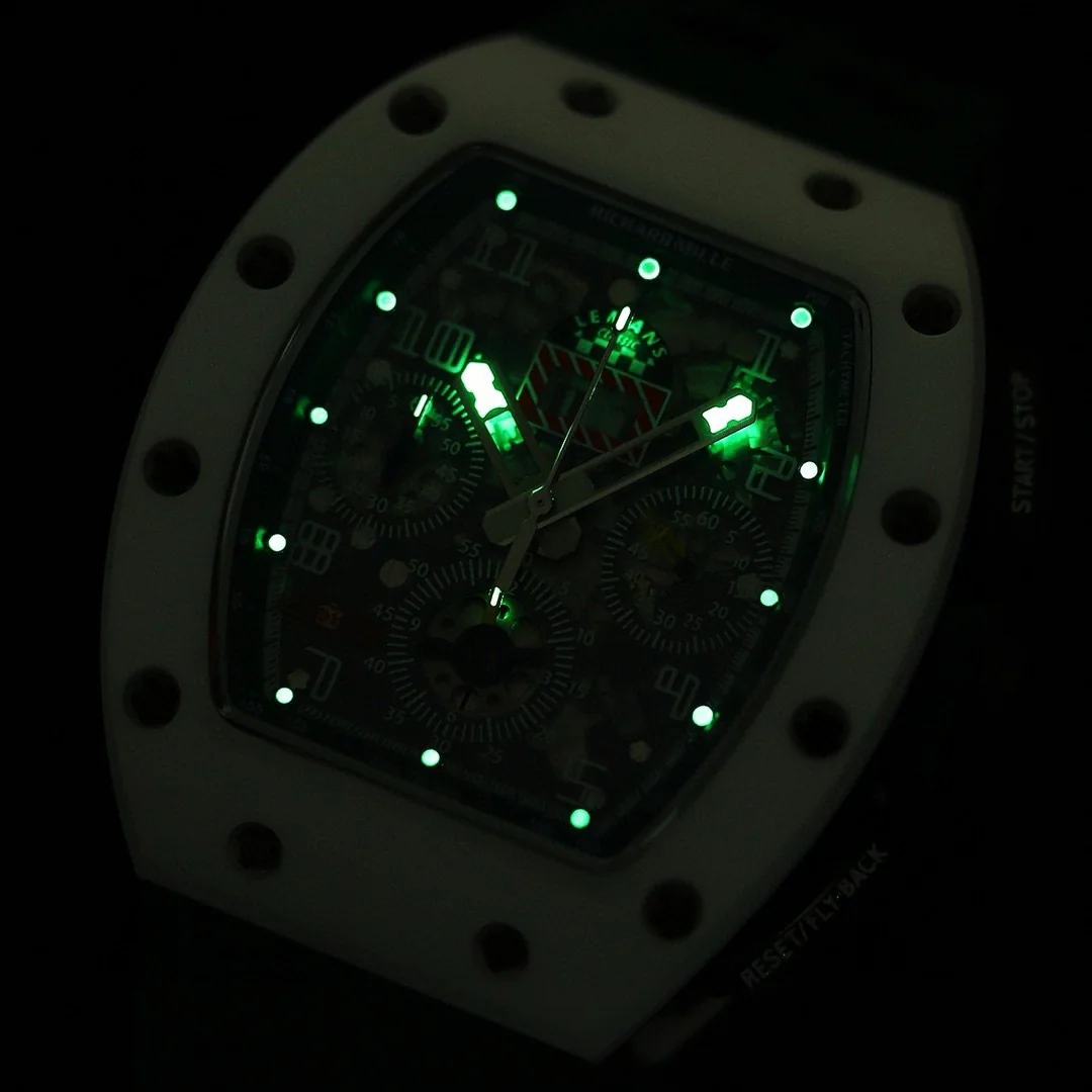 Luxury Replica Richard Mille RM 011 Massa Flyback Chronograph – Swiss Movement, Green Rubber Strap