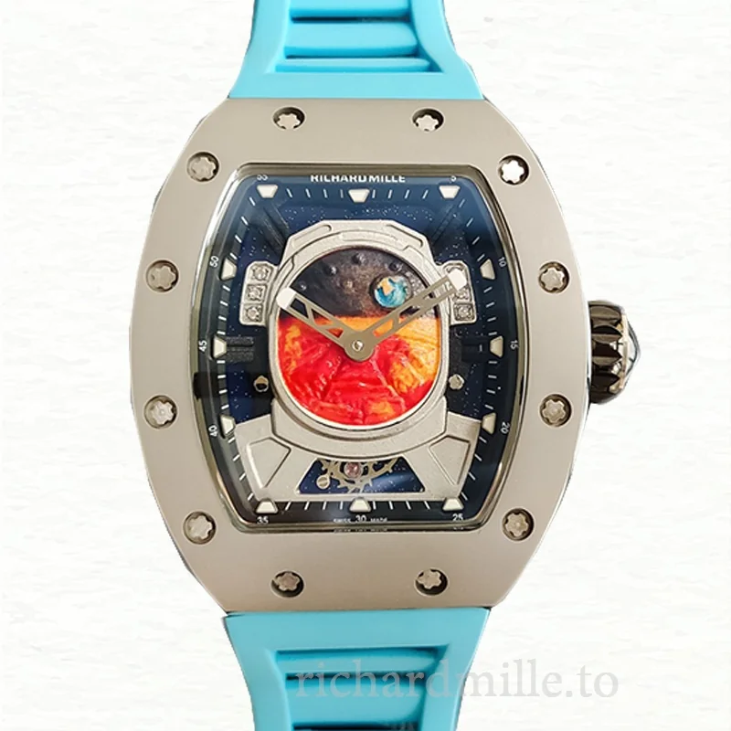 Richard Mille RM52-05 Men Mechanical Rubber Band Mars Earth Dial