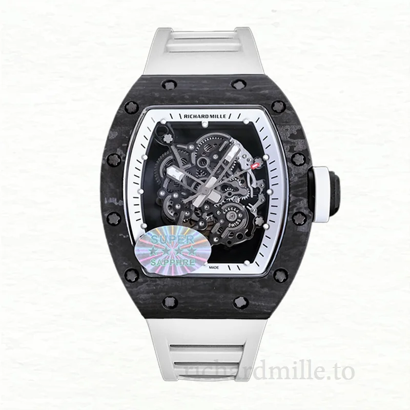 Richard Mille RM055 Automatic Men Watch Dot Transparent Dial