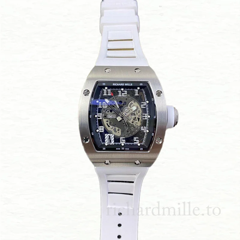 Richard Mille RM010 Men Mechanical Stainless Steel Transparent Dial