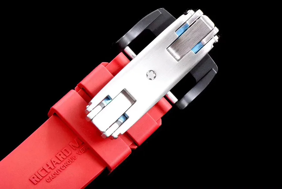 Richard Mille Replica RM 011 Red Rubber Strap