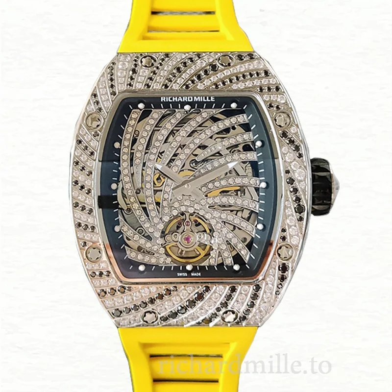 Richard Mille RM51-02 Ladies Mechanical Diamond Paved Dial Watch