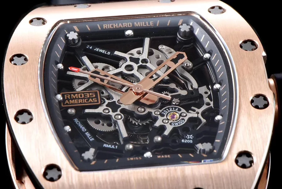 Richard Mille Replica RM 035 Black Strap Folding Clasp