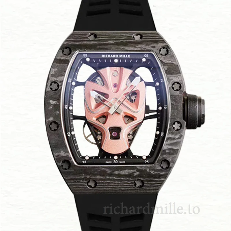 Richard Mille RM52-06 Automatic Men Hero Dial Dot Rubber Band