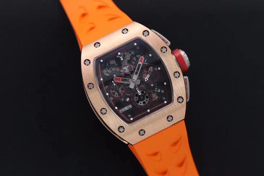 Richard Mille Replica RM 011 Orange Strap Through Bottom
