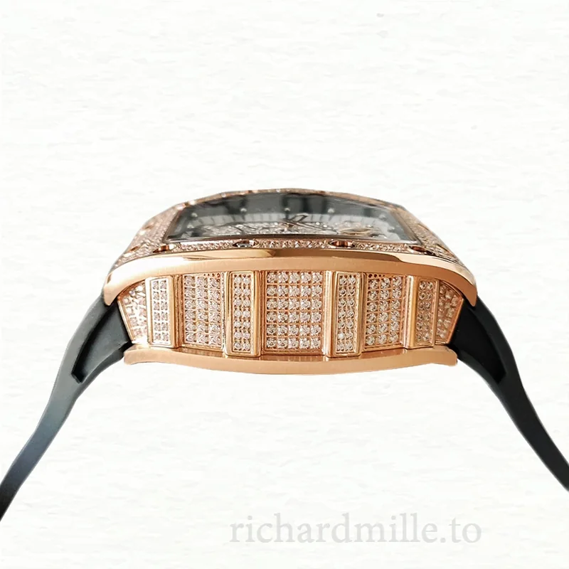 Richard Mille RM52-02 Mechanical Men Rubber Band Horse Dial Diamond Bezel