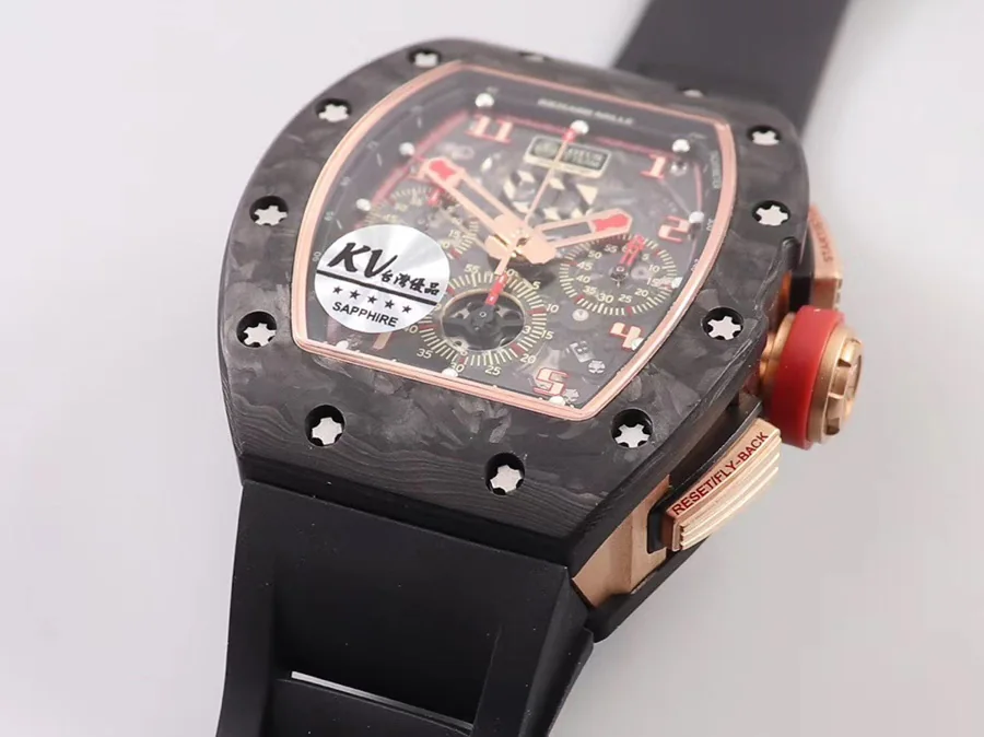 Richard Mille Replica RM-011 V2 Black Strap