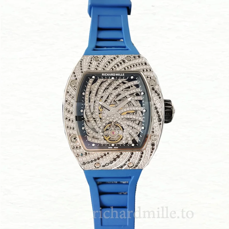 Richard Mille RM51-02 Mechanical Ladies Rubber Band Diamond Bezel