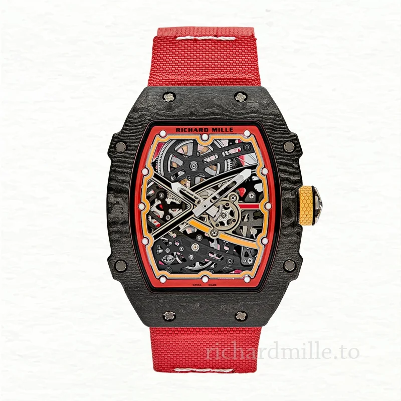 Richard Mille RM 67-02 Strap Transparent Dial Men's Red Watch