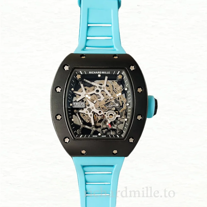 Richard Mille RM35 Men Mechanical Watch Skeleton Dial
