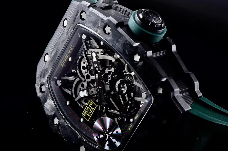 Richard Mille Replica RM 35-02 V3 Upgraded Green Strap