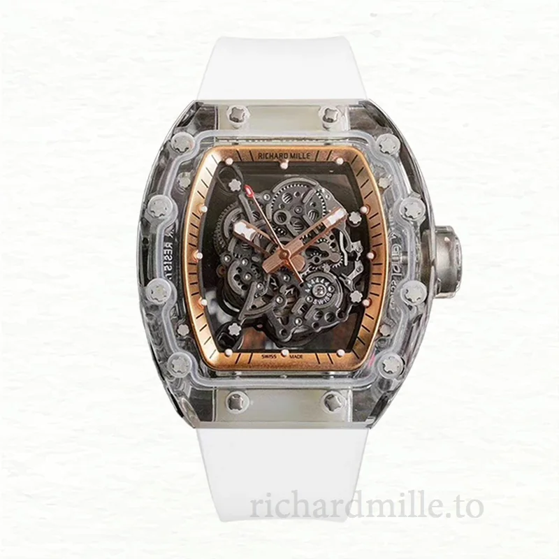 Richard Mille RM055 Men Automatic Dot Transparent Dial