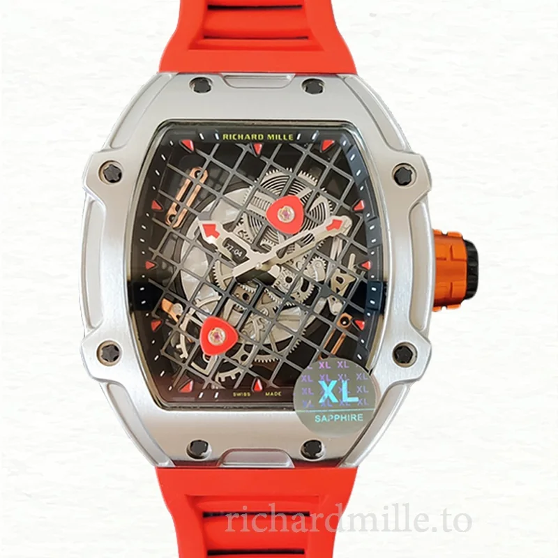 Richard Mille RM27-04 Men Mechanical Stainless Steel Rubber Band