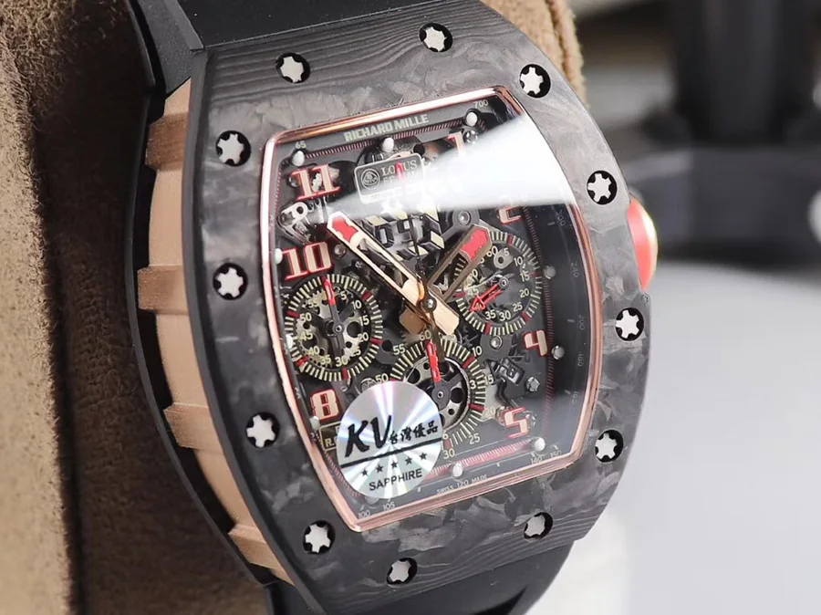 Richard Mille Replica RM-011 V2 Black Strap