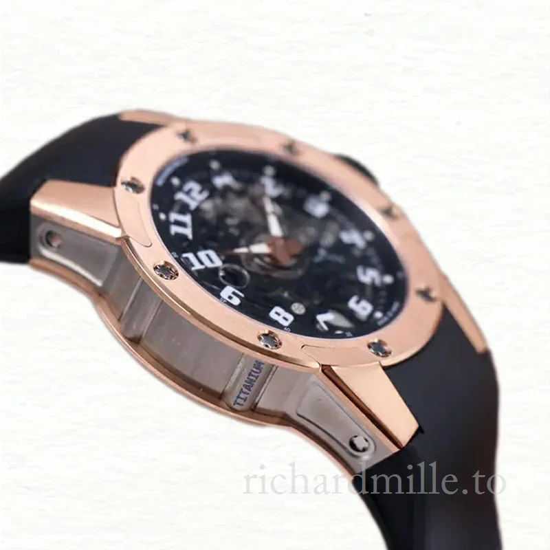Richard Mille RM63-01 Men Mechanical Watch Transparent Dial