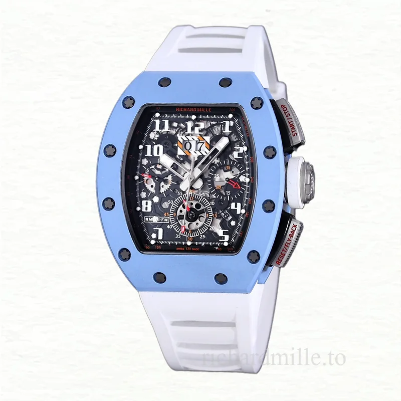 Richard Mille RM 011 Automatic Men Watch Rubber Band Acrylic