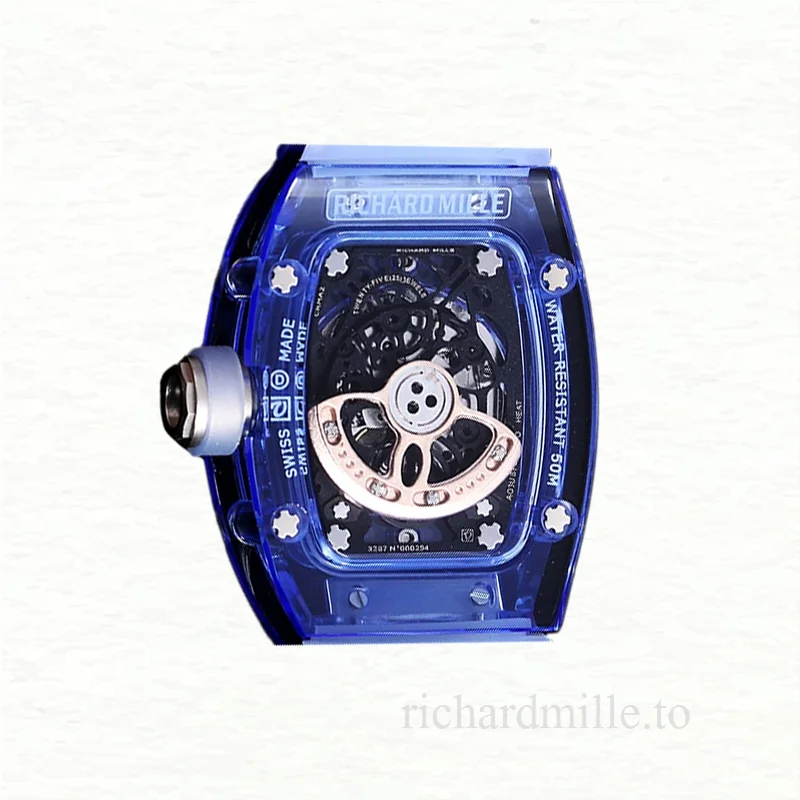 Richard Mille RM 07-02 Automatic Ladies Black With Diamonds Dial Acrylic Rubber Band
