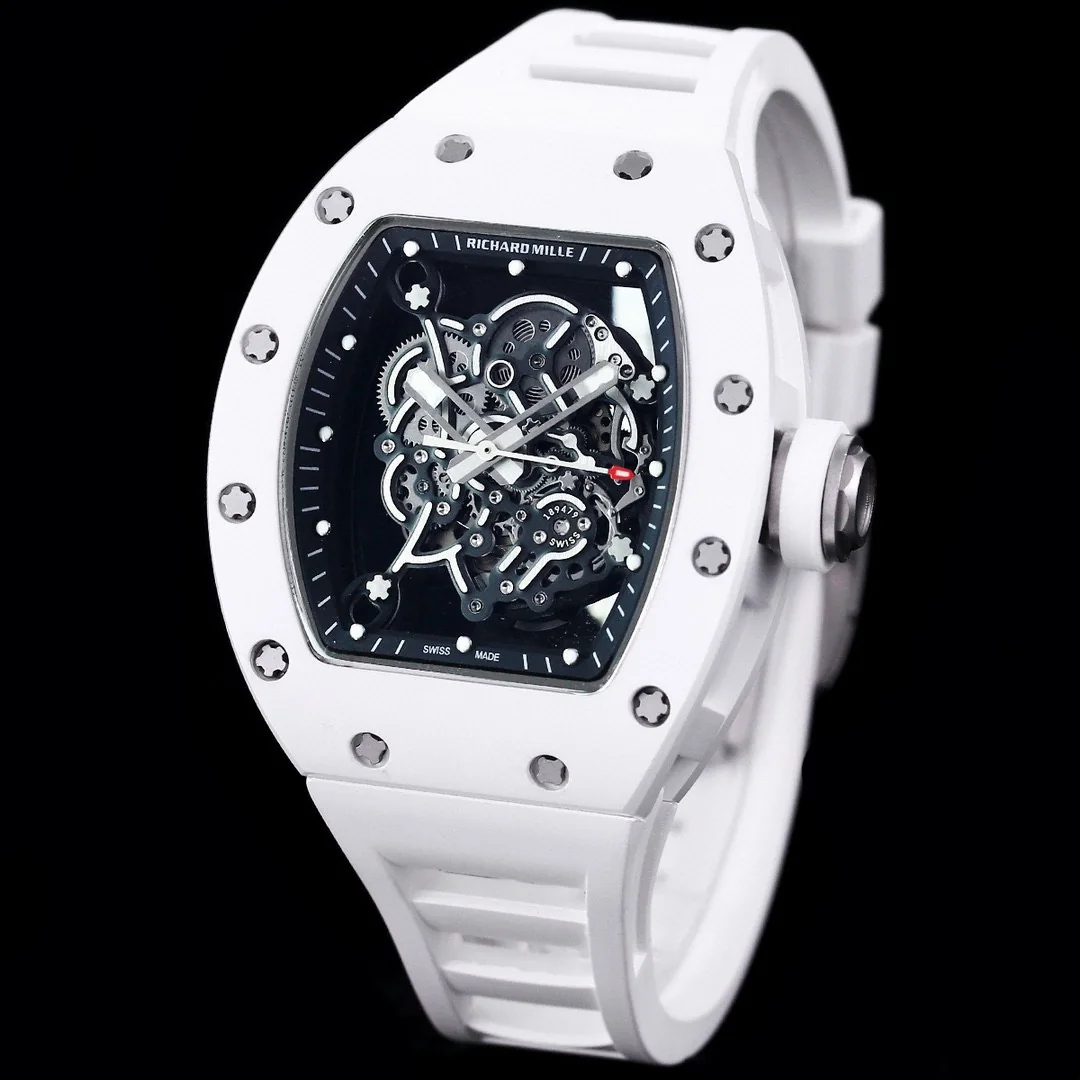 Best Richard Mille RM 055 Bubba Watson Replica - White Ceramic Skeleton, Elegant Design