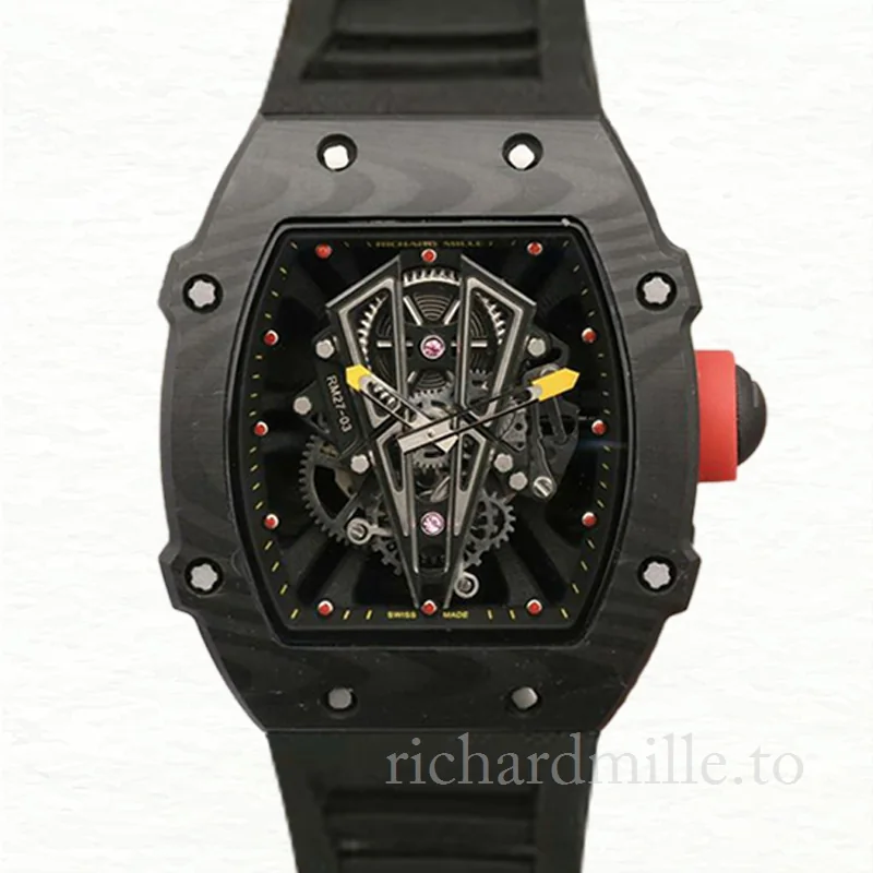 Richard Mille RM27-03 Men Mechanical Watch Carbon Fiber