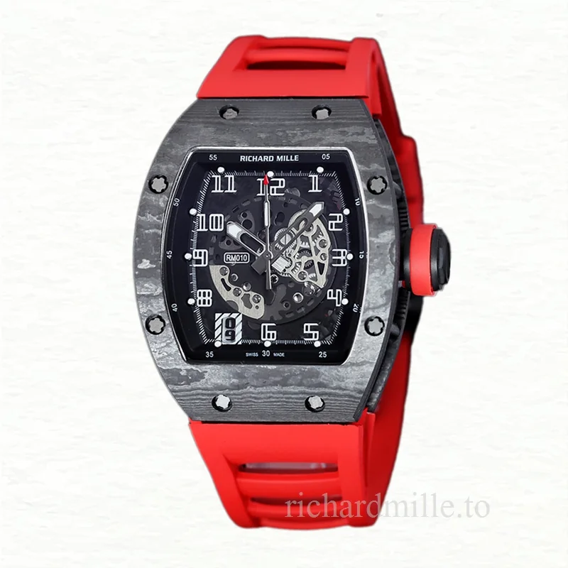 Richard Mille RM 010 Men Automatic Transparent Dial Watch