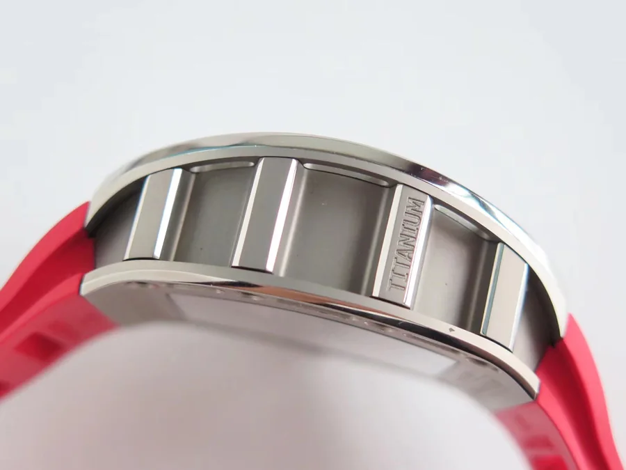 Richard Mille Replica RM 052 Red Rubber Strap Titanium Bezel