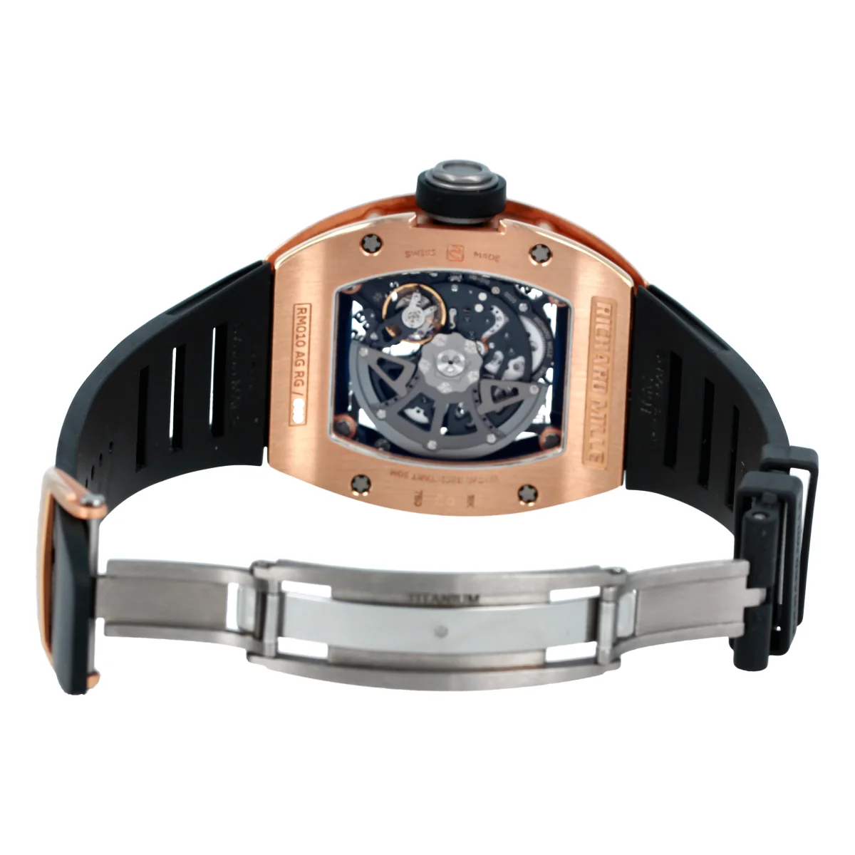 Richard Mille RM 010-AG RG Rubber Skeletonized Dial Watch