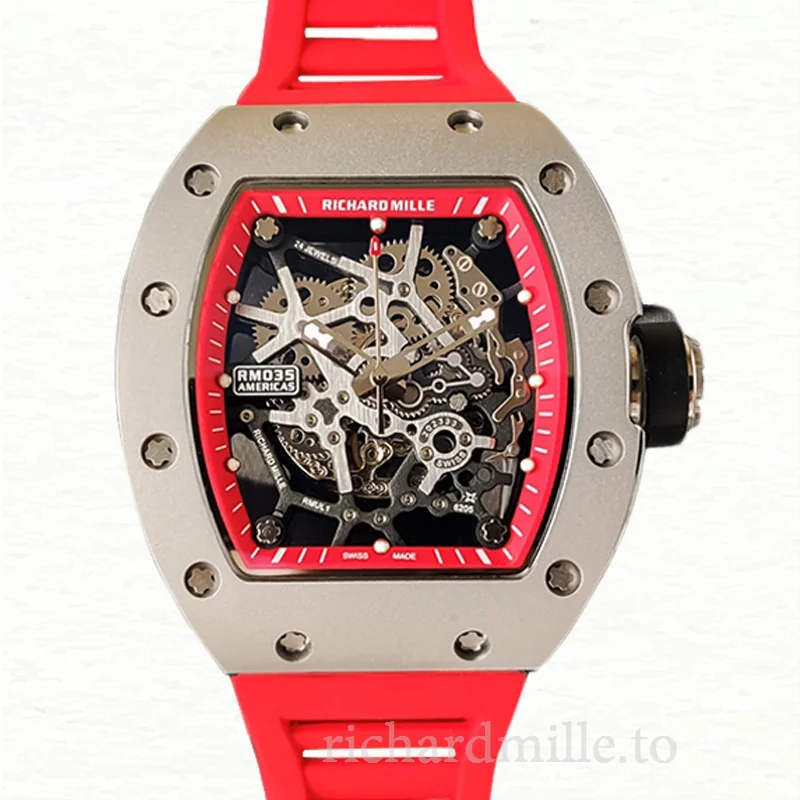 Richard Mille RM35 Men Mechanical Rubber Band Watch
