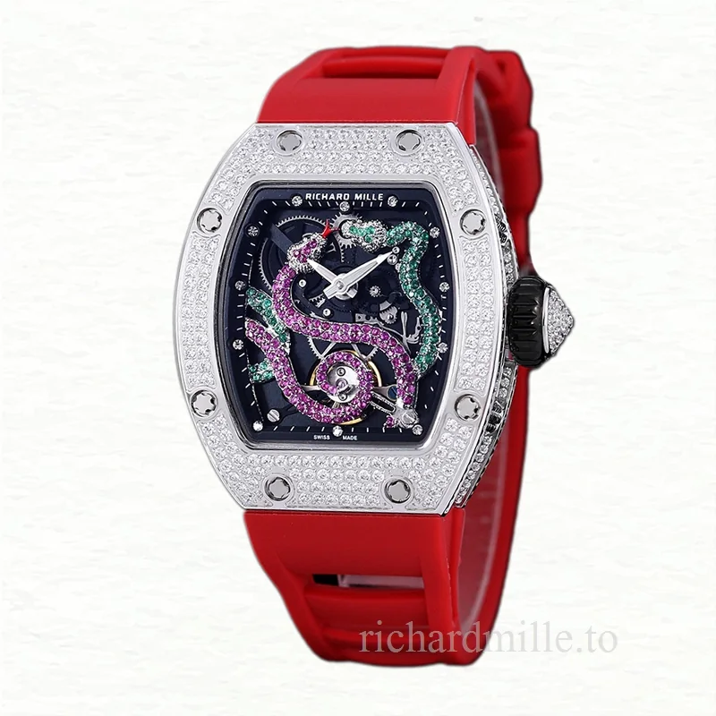 Richard Mille RM 026 Unisex Automatic Stainless Steel Rubber Band Watch