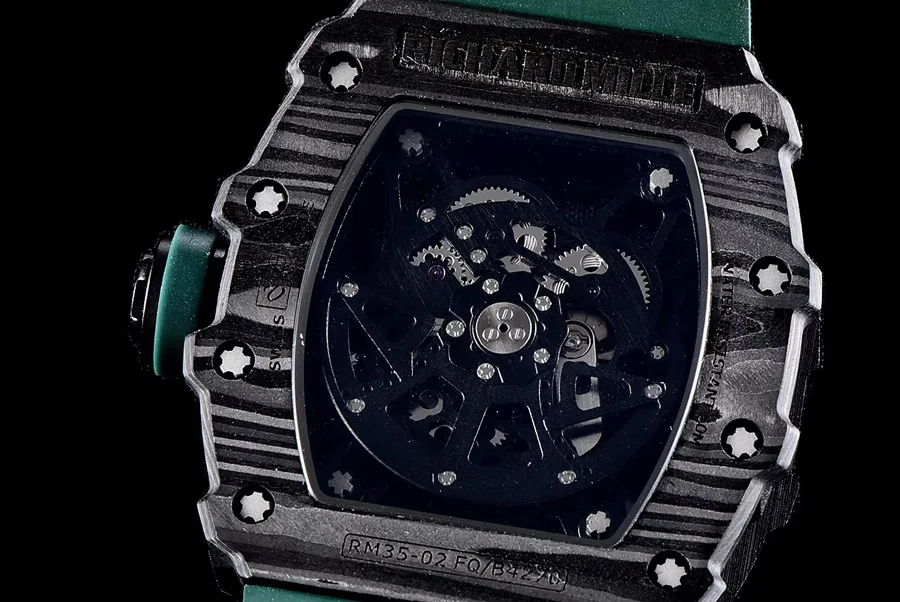 Richard Mille Replica RM 35-02 V3 Upgraded Green Strap
