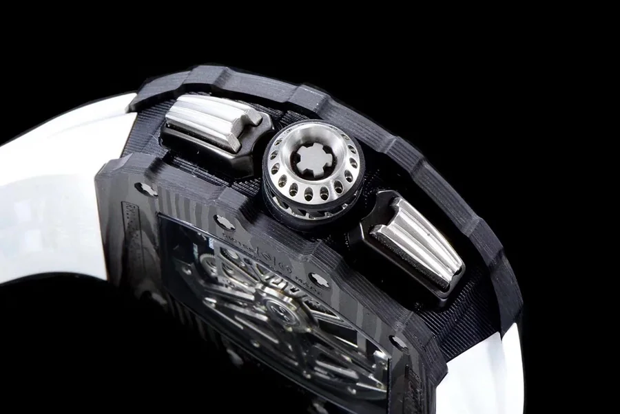 Richard Mille Replica RM 011 White Strap Carbon Fiber Bezel