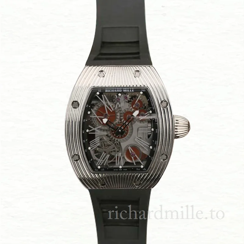 Richard Mille RM018 Mechanical Men Watch Stainless Steel Rubber Band