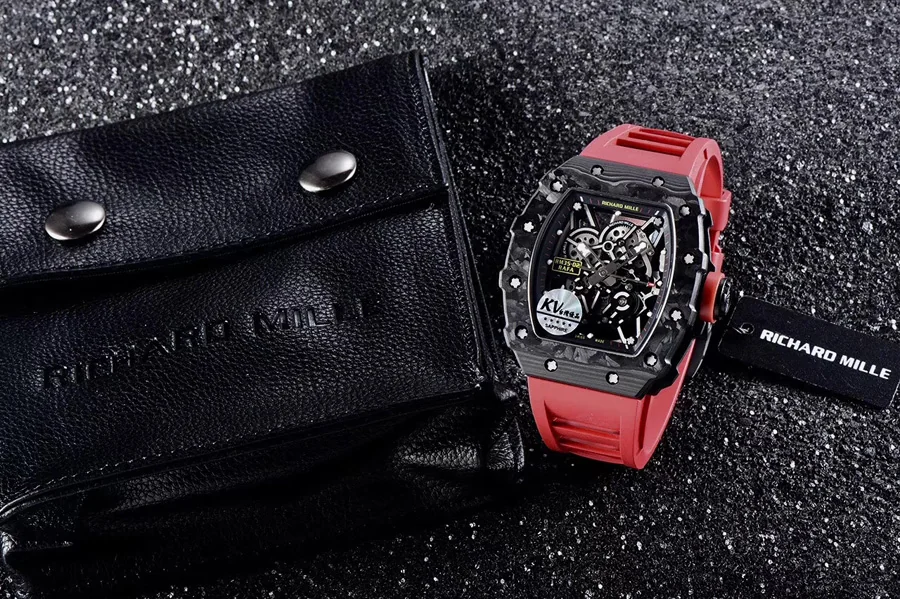 Richard Mille Replica RM 35-02 Red Strap Sapphire Mirror
