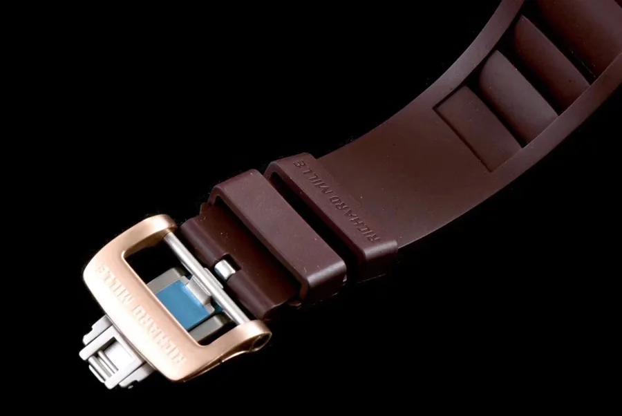 Richard Mille Replica RM 011 Brown Rubber Strap