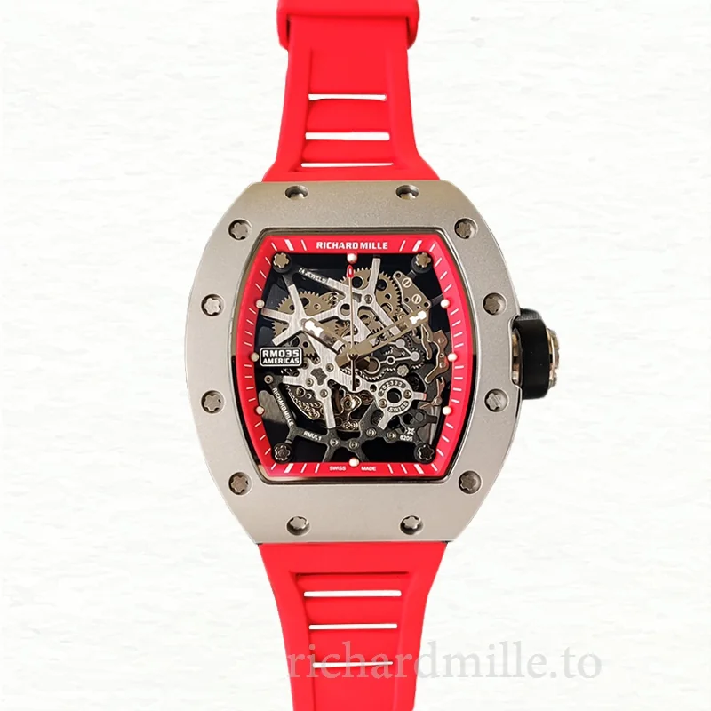 Richard Mille RM35 Men Mechanical Rubber Band Watch