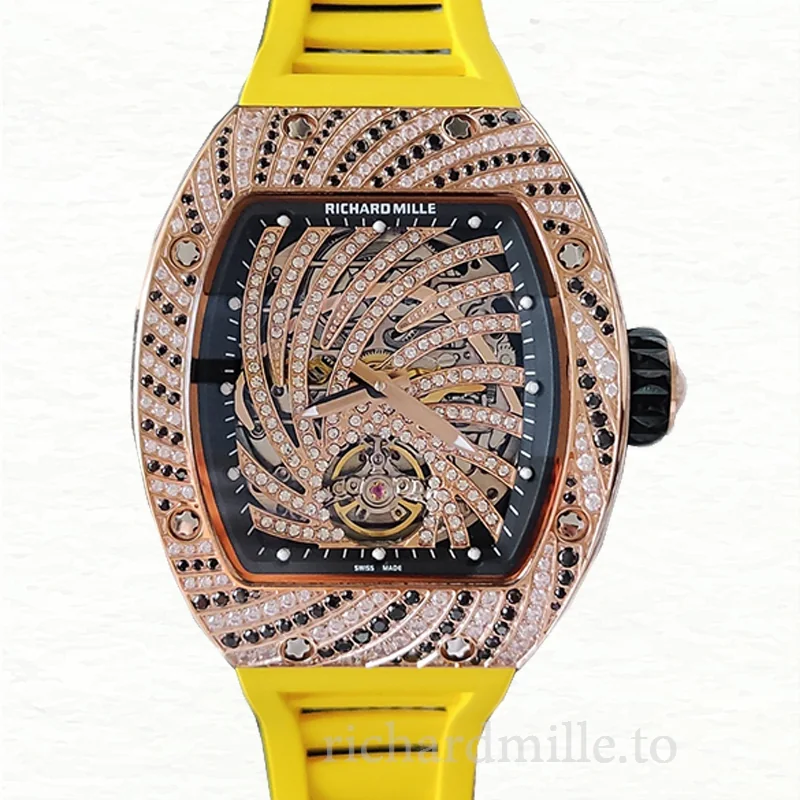 Richard Mille RM51-02 Mechanical Ladies Watch Diamond Paved Dial