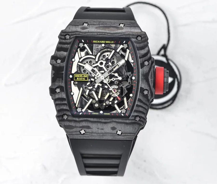 Richard Mille Replica RM 035-2 Black Rubber Strap Sapphire Crystal Glass