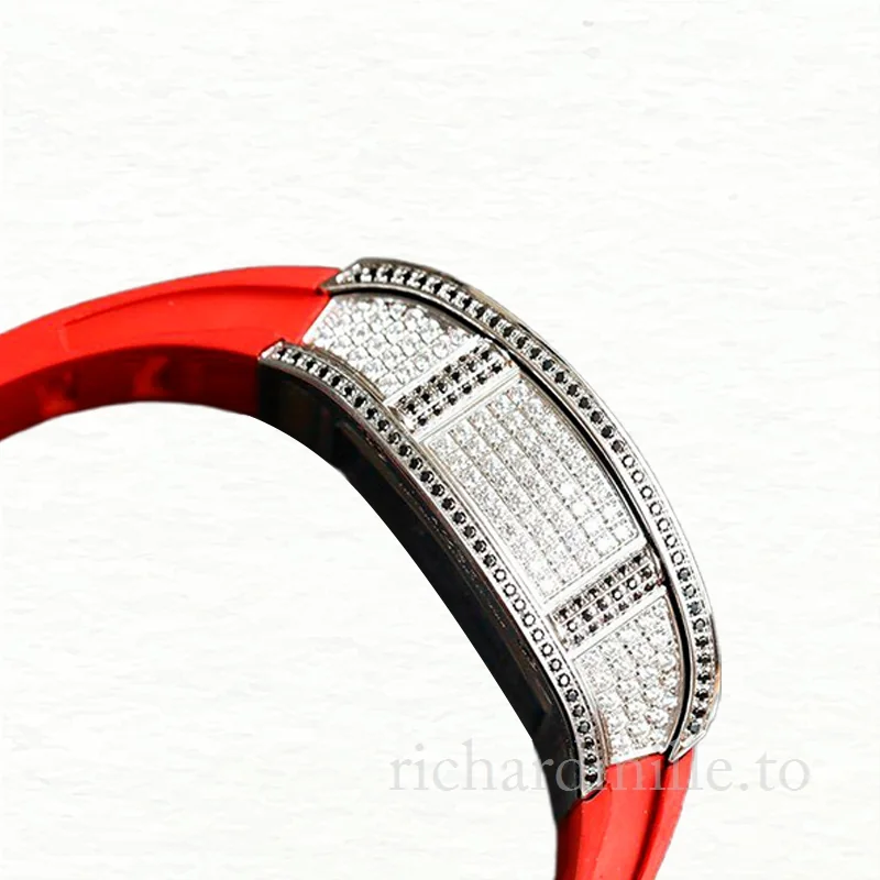 Richard Mille RM51-01 Ladies Mechanical Diamond Bezel Tiger and Dragon Dial