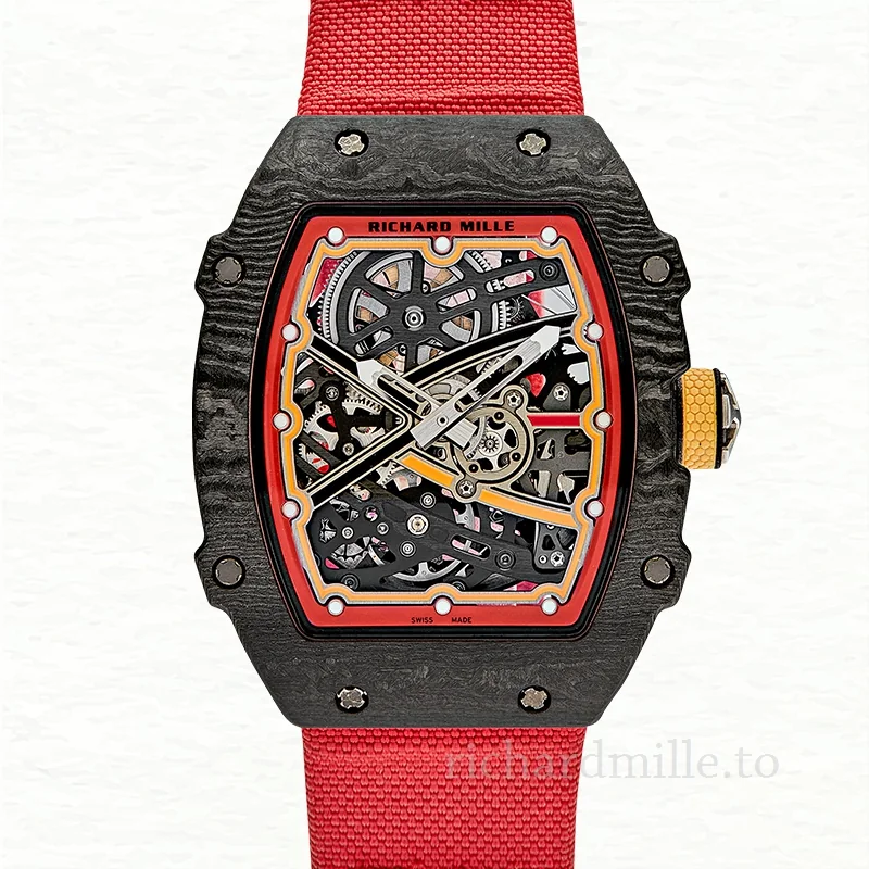 Richard Mille RM 67-02 Strap Transparent Dial Men's Red Watch