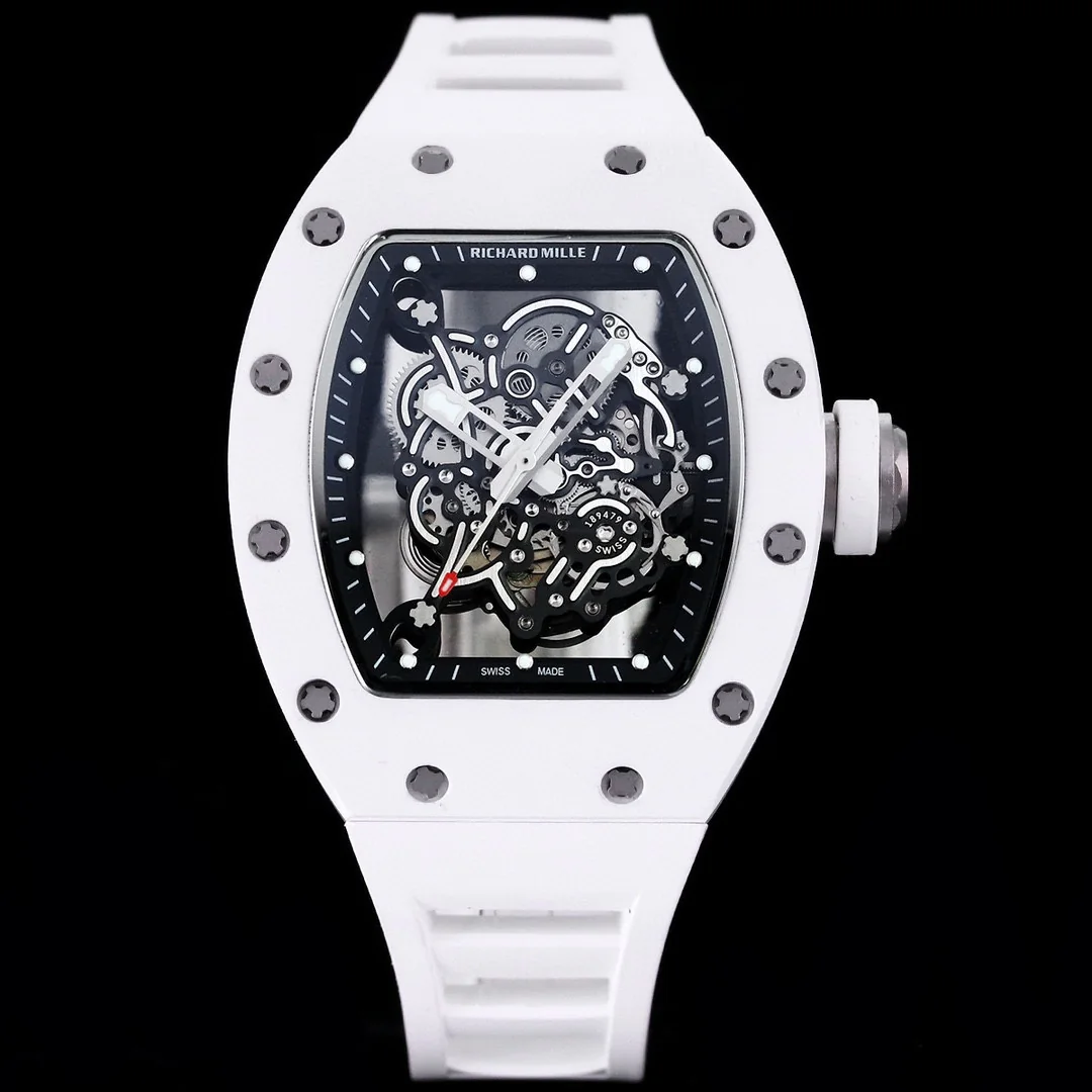 Best Richard Mille RM 055 Bubba Watson Replica - White Ceramic Skeleton, Elegant Design