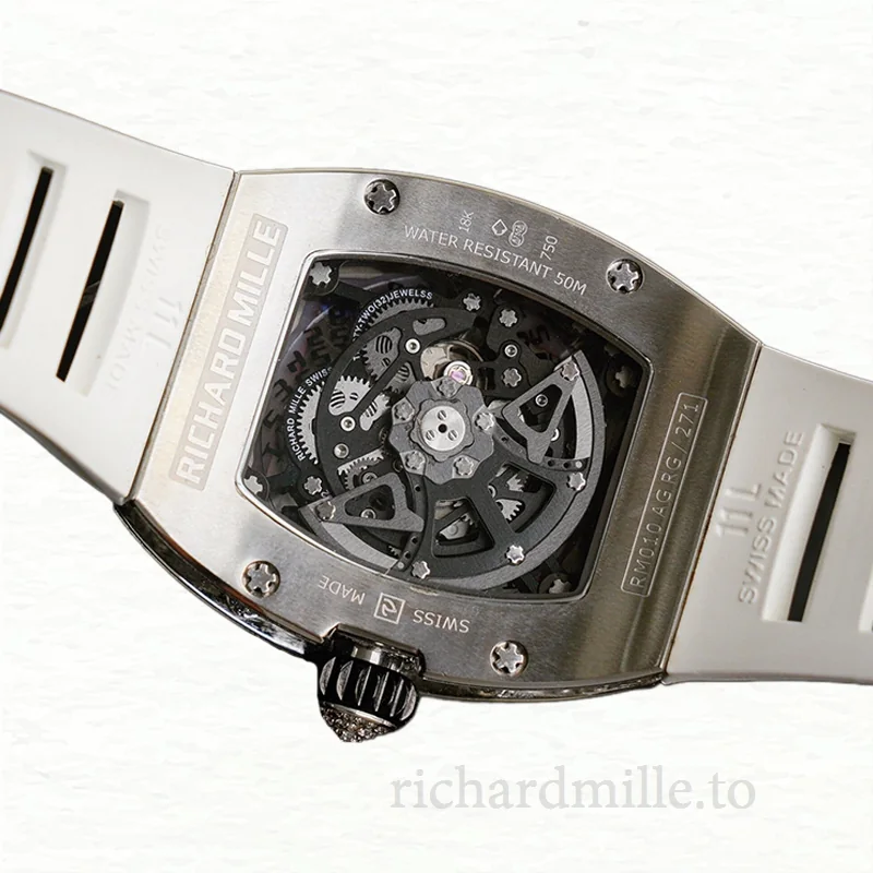 Richard Mille RM023 Men Automatic Roman Numeral Watch Rubber Band